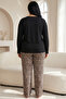Leopard Patterned Cotton Lycra Large Size Oversized Knitted Pajama Set26240898 - 3