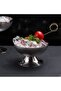 Stainless steel ice cream bowl set (2 pieces), suitable for desserts and salads, silver. - 3