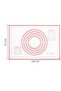 Silicone kneading mat with markings, rollable, suitable for pizza, red. - 2