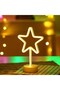 ضوء ديكور للطاولة والليل بتصميم نجمة نيون LED (5690) - 4