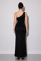 Lavin Asymmetric Patterned Dress Black - 8