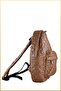 Sima Women's Quilted Parachute Fabric Backpack - Tan - 3
