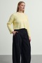 Women's Ribbed Oversize Cut Winter Knitwear Crop Sweater Glc1110 - 4
