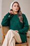 Patterned Knitwear Sweater R4514 Emerald Green - 2