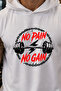White No Pain Chain Printed Crew Neck Sports Athlete's Undershirt Cotton Single Jersey Fabric Men's - 2