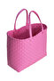 Handmade Knitted Basket Bag - Casual and Beach Bag - Large Size - Pink - 6