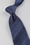 Navy Blue Small Pattern Italian Silk Pleated Tie Est255 - 4