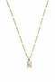 Xuping Gold Colorful, Zircon Stone Letter N Necklace - 45 cm (Anti-Allergic) - 2