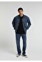 Relaxed Straight Fit Men's Dark Indigo Denim Jean Pants - 3