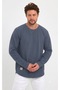 Long Sleeve Sweatshirt with Relaxed Fit and Oval Skirt Detail