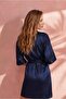 Women's Short Satin Dressing Gown - 2