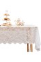 White lace tablecloth, rectangular, 150cm x 200cm, embroidered phoenix tail pattern, outdoor parties, receptions, dinners, baby s... - 3