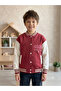 Children's College Coat / School Coat with Pockets, Ribbed Details and Embroidery - 3
