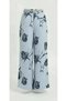 Floral Patterned Wide Leg Pants with Rope Belt - 5