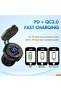 مقبس شحن سريع من النوع C بتقنية PD و QC 3.0، منفذ USB للشحن السريع 12 فولت/24 فولت، مقبس سيارة، مقياس فولتميتر، مفتاح تشغيل/إيقاف - 5