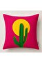 R'Eyla Cactus 5 Piece Runner Set 50X150 cm Runner + 4 Pieces 45X45 cm Decorative Throw Pillow Covers - 5