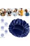 Silk Bonnet for Men, Satin Bonnet Single Layer Elastic Band Silk Sleep Cap Black Soft Adjusta - 5
