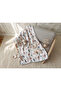 Home Patterned Cotton and Gray Muslin Double-Sided Baby Blanket