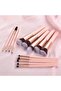 Makeup Brushes,Pink Wooden Makeup Brush Set,Makeup Tool Set,Blending Makeup Brushes for Ey - 6