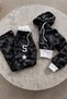 Culture Black Premium Camouflage Pattern Zippered Kangaroo Pocket Hooded Embroidered Lace-Up Baggy Tracksuit Set - 7
