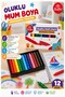 Corrugated Crayons 12 Pack 1 Pack Bubu 12 Colors Mumboya Non-Staining Washable Erasable Cardboard
