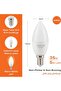 شمعة LED بقوة 5 واط طراز C37 E14 - عبوة من 6 قطع، 6500 كلفن ضوء نهاري - موفرة للطاقة تعادل 35 واط، إضاءة غير قابلة للتعتيم - 2