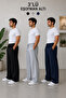 Men's Sweatpants Set of 3 Black Gray Navy Blue Comfort Fit Anti-Sweat - 2