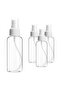 4Pcs Plastic Spray Bottles, 2oz/50ml Plastic Spray Clear Empty Fine Mist Plastic Mini Travel Bottle Set Bottles Refillable Liquid Containers