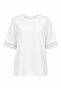 Ecru T-Shirt with Lace Detail on the Back - 1073 - 2
