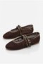 039-291 Comfortable and Stylish Women's Ballerinas with Mesh Tulle, Sequin Accessories, Buckle Detail and Baretli - 4