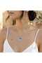 Sea Themed Steel Necklace |   Moon, Stars and Wave Figures - 2