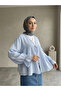 Short Kimono with Tie Front-Blue - 2
