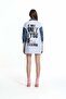 Blue Patchwork Printed Block Shirt 19132 - 5