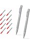 Engraving pen 2pc with 10 nibs silver for wood/ceramic/glass.