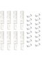 8 Pcs Wall Mounted Power Strip Holder – Self-Adhesive Socket Holder with 16 White Cable Clips, Punch