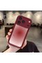 iPhone 17 Pro Compatible Burgundy Blur Gradient Star Pattern Silicone Case, Aesthetic Shockproof - 2
