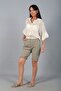 Women's Lycra Italian Cotton Shorts with Elastic Waist and Pockets - 2