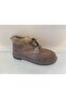 Genuine Leather Suede Fur Lace-Up Boots Women's Shoes - 2