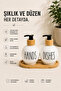 2-Piece Glass Liquid Soap Dispenser with Bamboo Stand 300 Ml. - 2