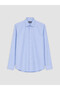 Ozmarka New Season Blue Slim Fit Oxford Men's Shirt - 4