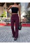 Women's High Waist Spanish Flare Pants with Back Zipper Detail - 3