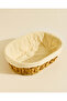 Brown Oval Basket with Fabric - 2
