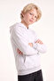 Boy's Basic Plain Hooded Sweatshirt with Kangaroo Pocket