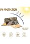 Women's leopard print sun hat, sports cap, UV protection, summer beach suitable for golf and tennis. - 3
