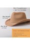 Cowboy hat khaki retro felt adjustable 53-55cm. - 2