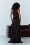 Black Halter Neckline Chiffon Fabric Evening Dress with Waist Corset - 7