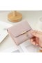 Women's PU leather zipper wallet deep purplish-red coin/card. - 2