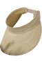 Women's foldable straw hat beige 11cm brim adjustable.