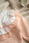 Somon Aria Vintage Lace Detailed 100% Cotton Ruffled Baby Set - Stylish and Soft Baby Top and Bottom - 4