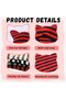 Knitted Hats - Women's Winter Men's Warm Cat Ear Retro Striped Stretch Matching Crochet Children's Girls' and Adults' Black White - 5
